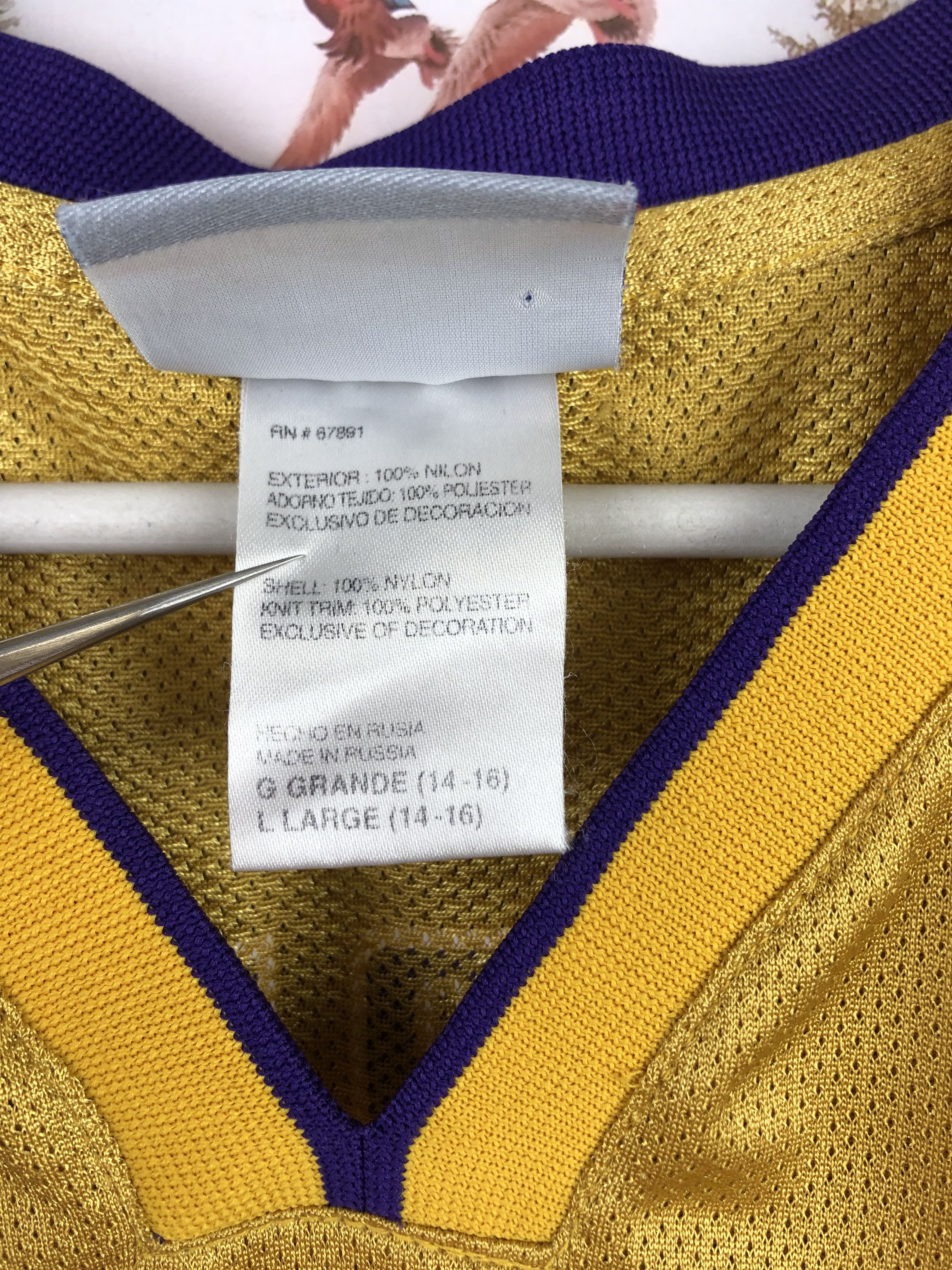 NBA Vintage Los Angeles Lakers Jersey Fox Shirt Size Boys 14 Size US XXS / EU 40 - 8 Thumbnail