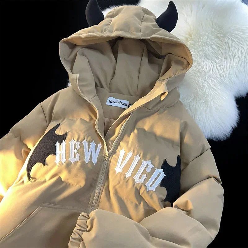 Other Winter New Cotton Jacket Devil Wing Embroidery Bread Jackets Size S / US 4 / IT 40 - 3 Thumbnail