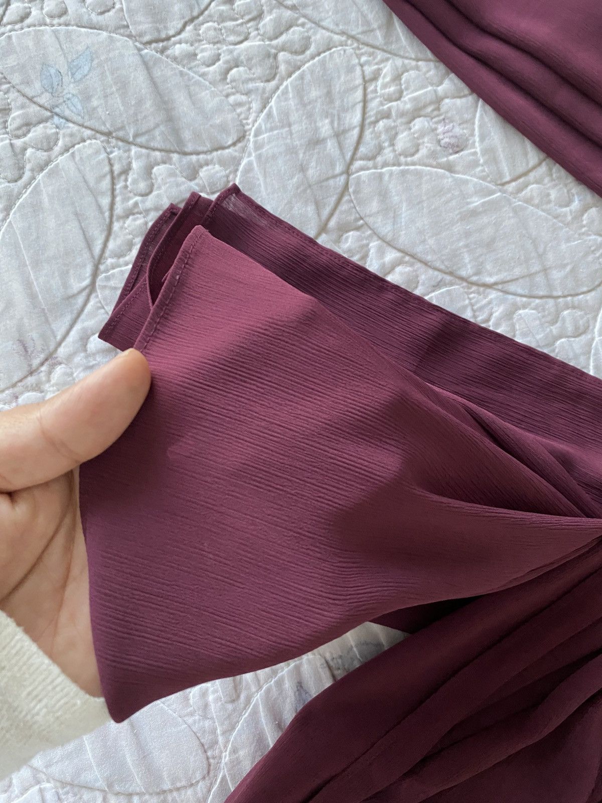 Other VOILE CHIC Chiffon Deep Burgundy Hijab Scarf For Women Size ONE SIZE - 5 Thumbnail