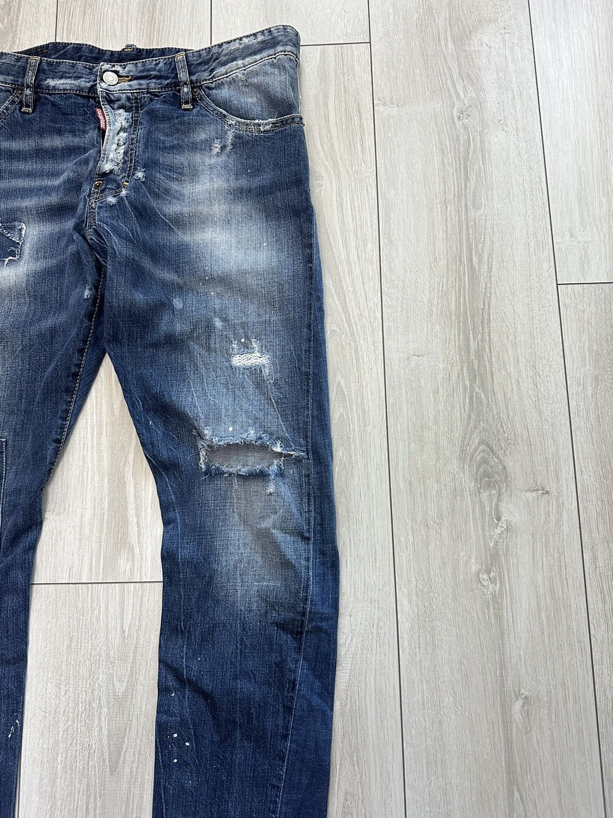 Dsquared2 Dsquared2 Sexy Twist Distressed Denim Jeans Pants (A031) Size US 34 / EU 50 - 4 Thumbnail