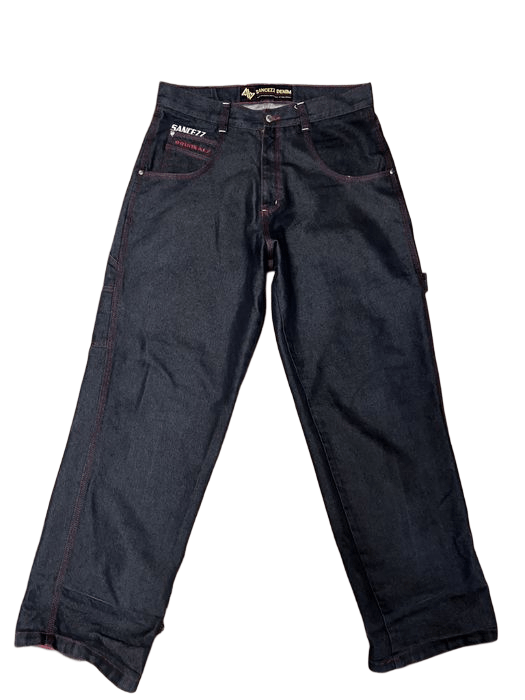 Other Sancezz jeans, shiny, vintage baggy, silver, metallic Y2K 34 Size US 34 / EU 50 - 2 Thumbnail