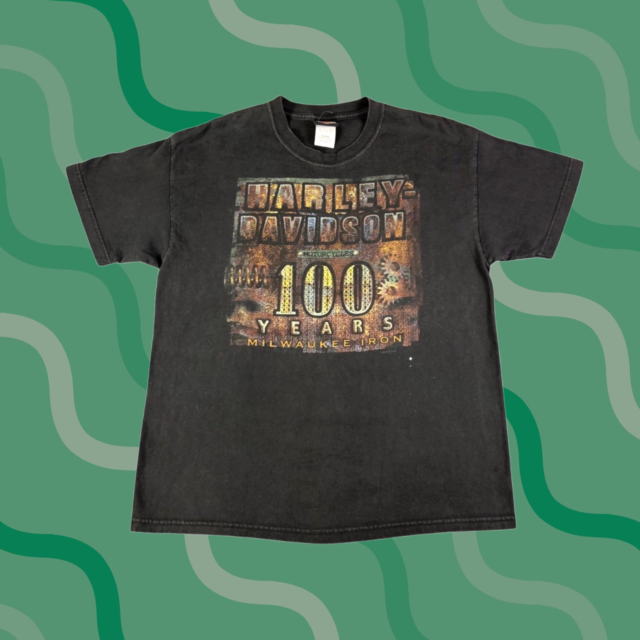 Harley Davidson VINTAGE Harley-Davidson 100 Years Milwaukee Iron T Shirt Black L Mens Vintage Size US L / EU 52-54 / 3 - 1 Thumbnail