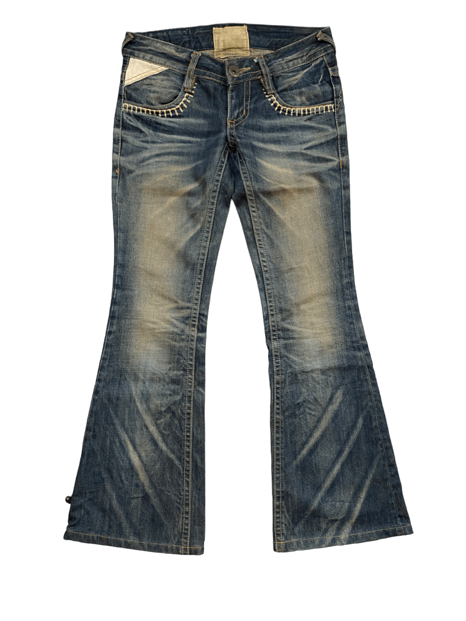 Ed Hardy Flared Distressed Lolita Denim Jeans Size 30" / US 8 / IT 44 - 1 Thumbnail