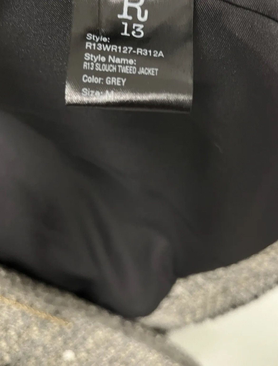 R13 Slouch Tweed Jacket. Medium Size US M / EU 48-50 / 2 - 7 Thumbnail