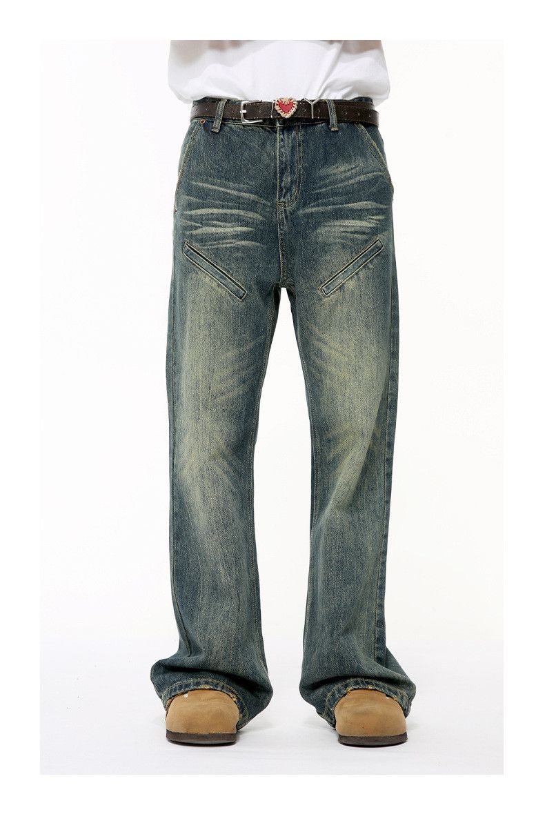 Japanese Brand Men's patchwork vintage distressed washed flared jeans Size US 32 / EU 48 - 5 Thumbnail