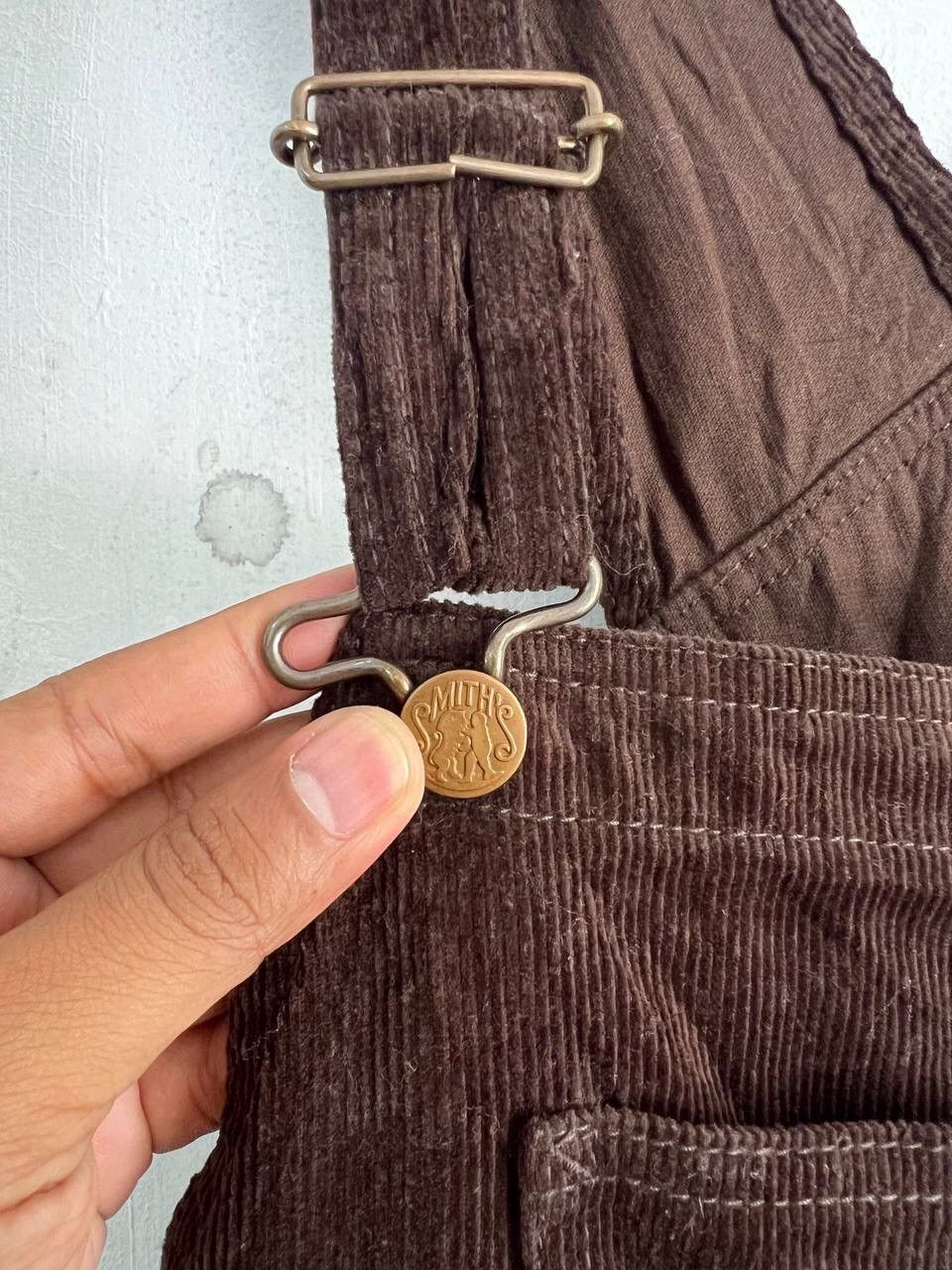The Smiths Smith’s Workwear Sanforized Brown Corduroi Overalls Size US 33 - 16 Thumbnail