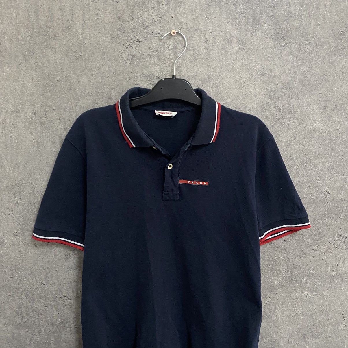 Prada Vintage Prada Polo T-Shirt Red Tab Logo Size US M / EU 48-50 / 2 - 3 Thumbnail