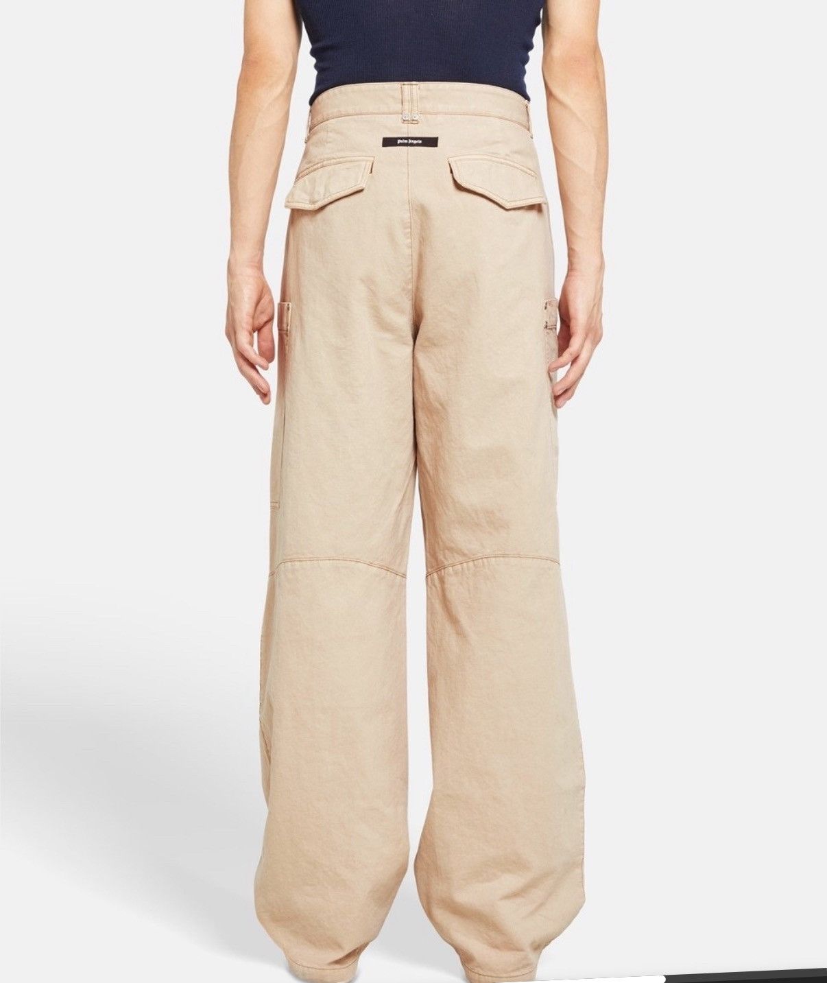 Palm Angels Palm Angels Slim Cotton Cargo Pants – Baggy Fit – Size EU52 Size US 36 / EU 52 - 8 Thumbnail