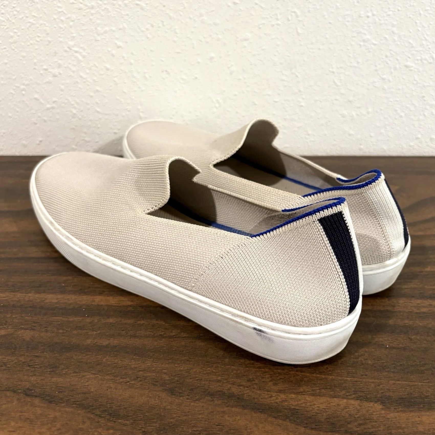 Rothy's Rothy's The Original Slip On Sneakers Sand White Size 11 Beige Loafers Shoes Flat Women's Casual Workwear Size US 9 / IT 39 - 7 Thumbnail