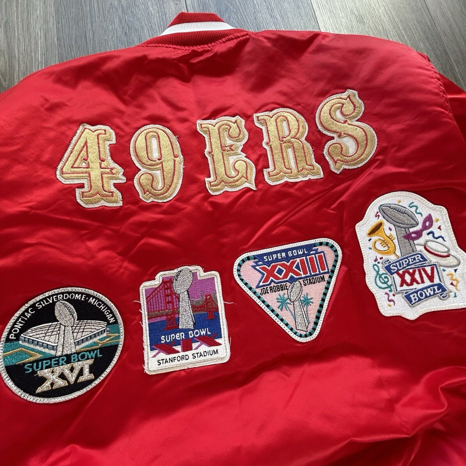 Starter San Francisco 49ers Joe Montana Bomber Jacket Super Bowl Size US XL / EU 56 / 4 - 3 Thumbnail