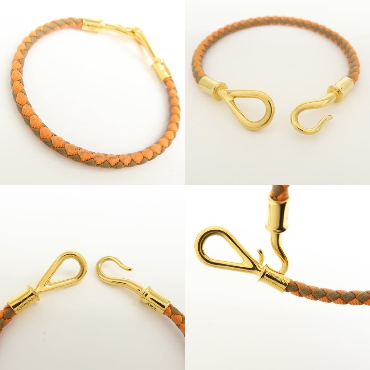 Hermes Hermes Jumbo Hook Leather Bracelet Orange Size ONE SIZE - 4 Thumbnail