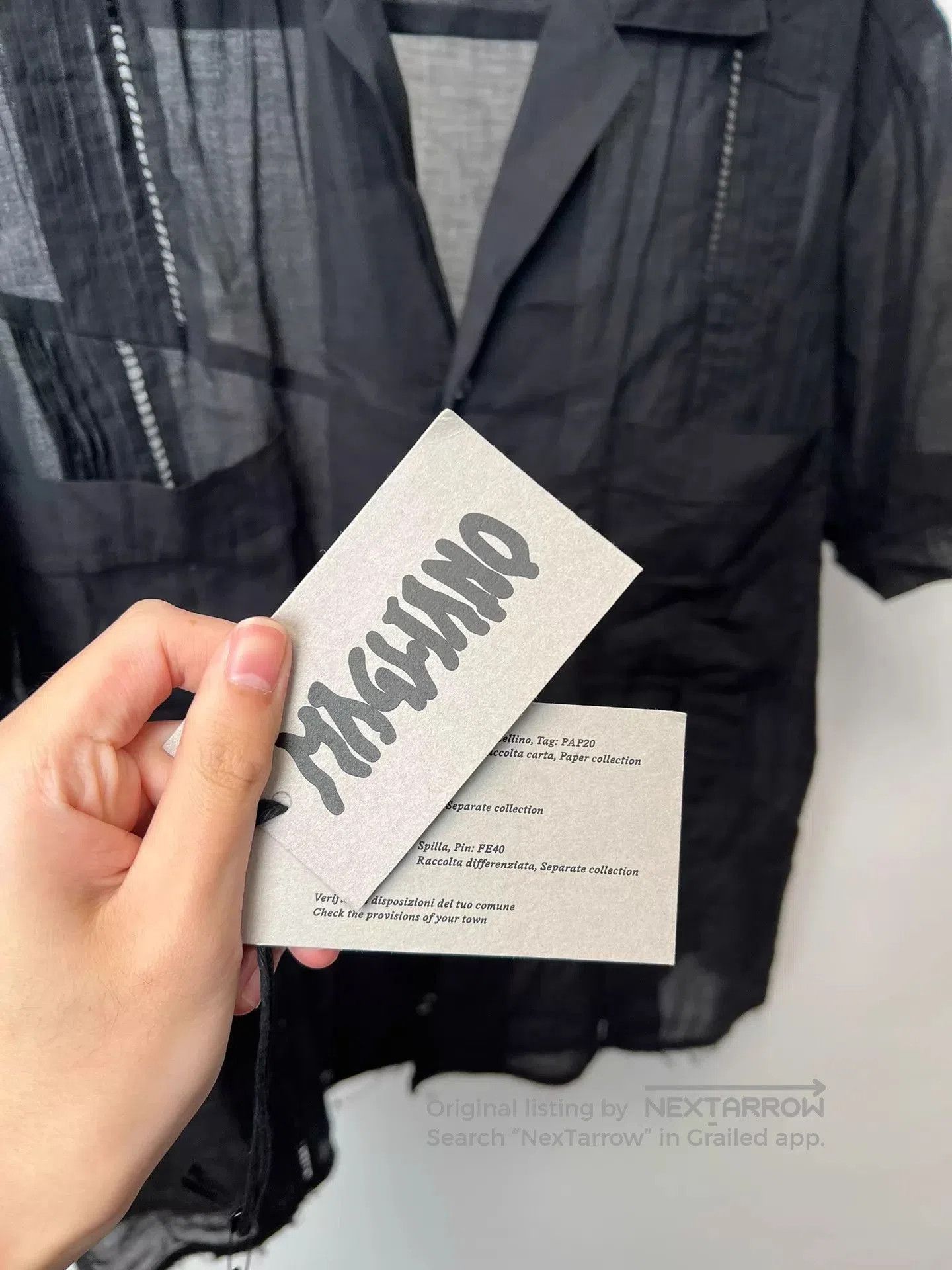 Magliano Black Short Sleeve Button-Up Shirt. Size US M / EU 48-50 / 2 - 5 Thumbnail