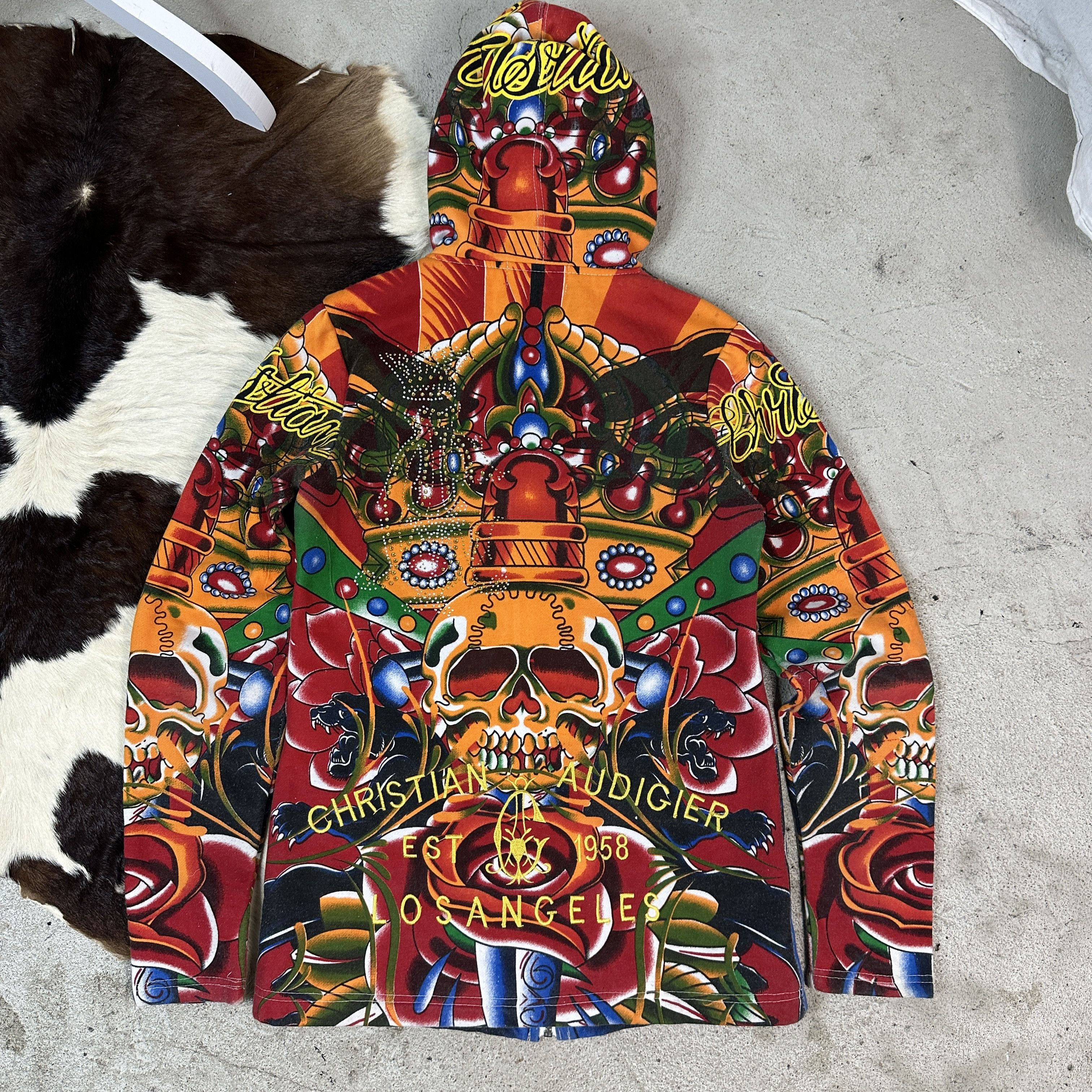 Christian Audigier × Vintage Vintage Christian Audigier Y2K Hoodie Size US M / EU 48-50 / 2 - 5 Thumbnail