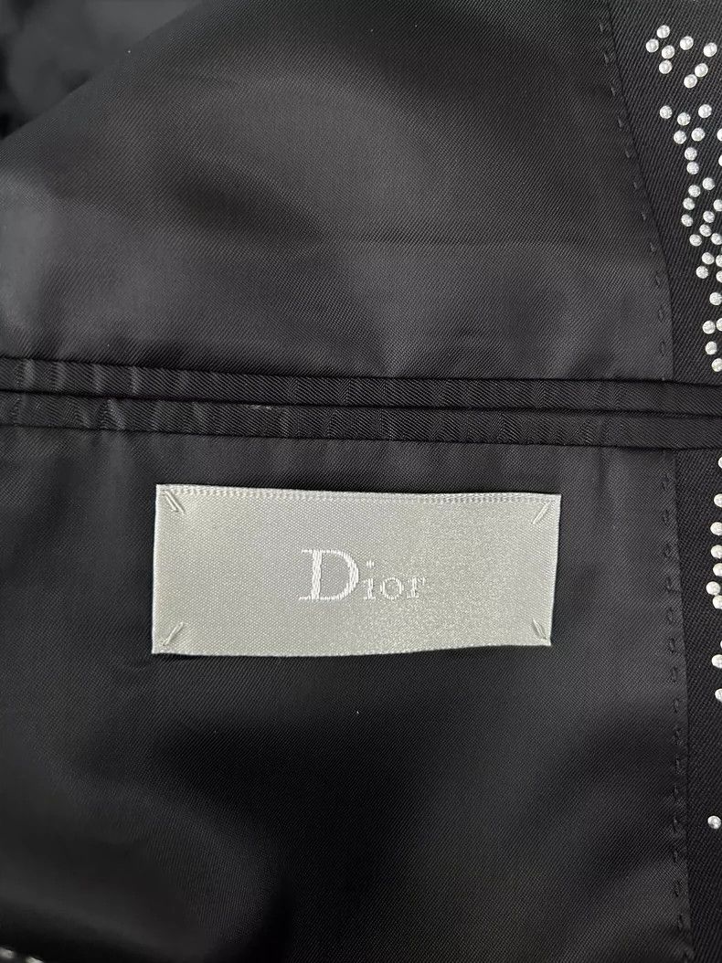 Dior Dior Black diamond-decorated wool suit jacket 2501-Nextarro Size 48R - 5 Thumbnail