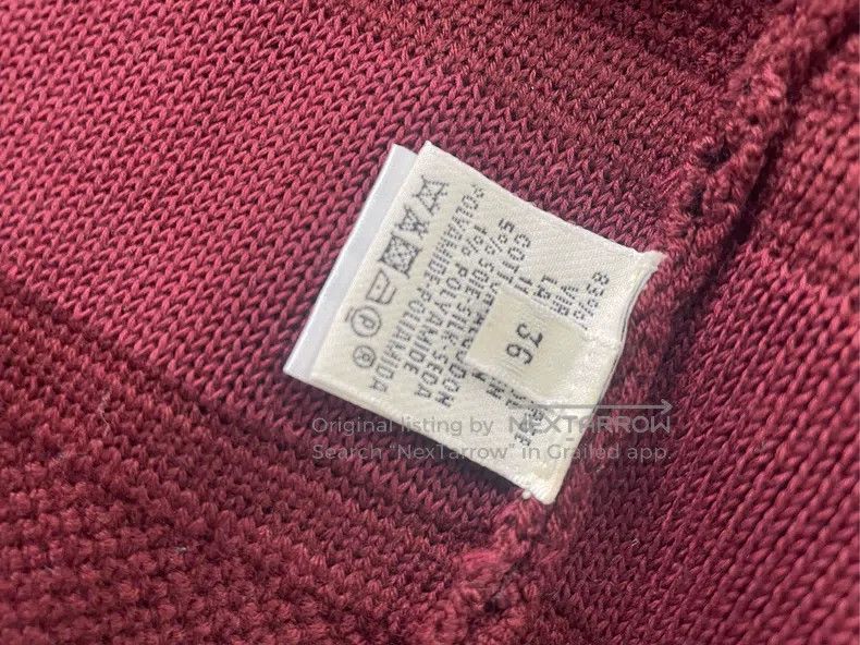 Hermes Hermes Burgundy Women's Knit Top Size XS / US 0-2 / IT 36-38 - 4 Thumbnail