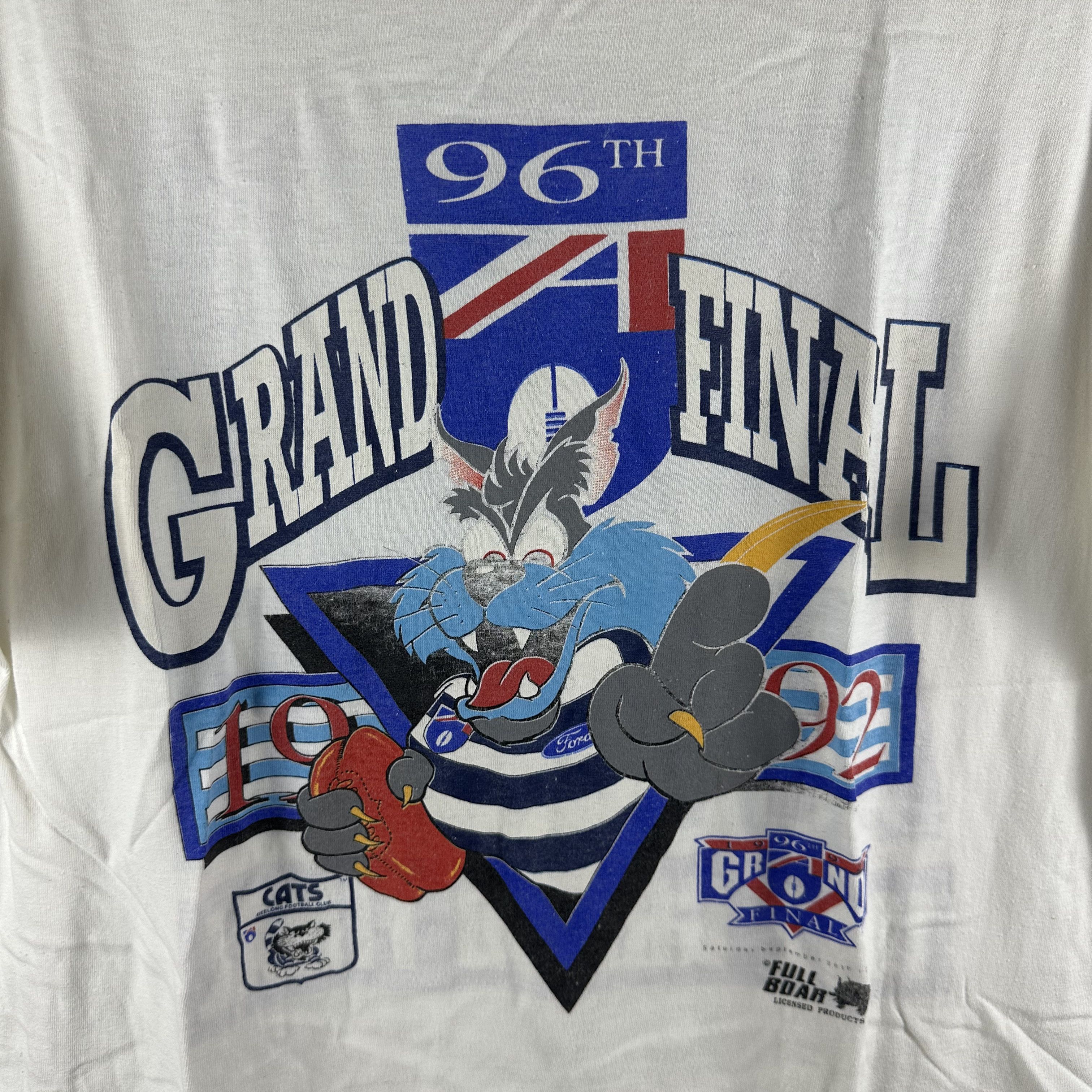 Vintage Vintage 1992 Geelong Cats Cat Attack AFL Grand Final T-shirt Size US L / EU 52-54 / 3 - 2 Thumbnail