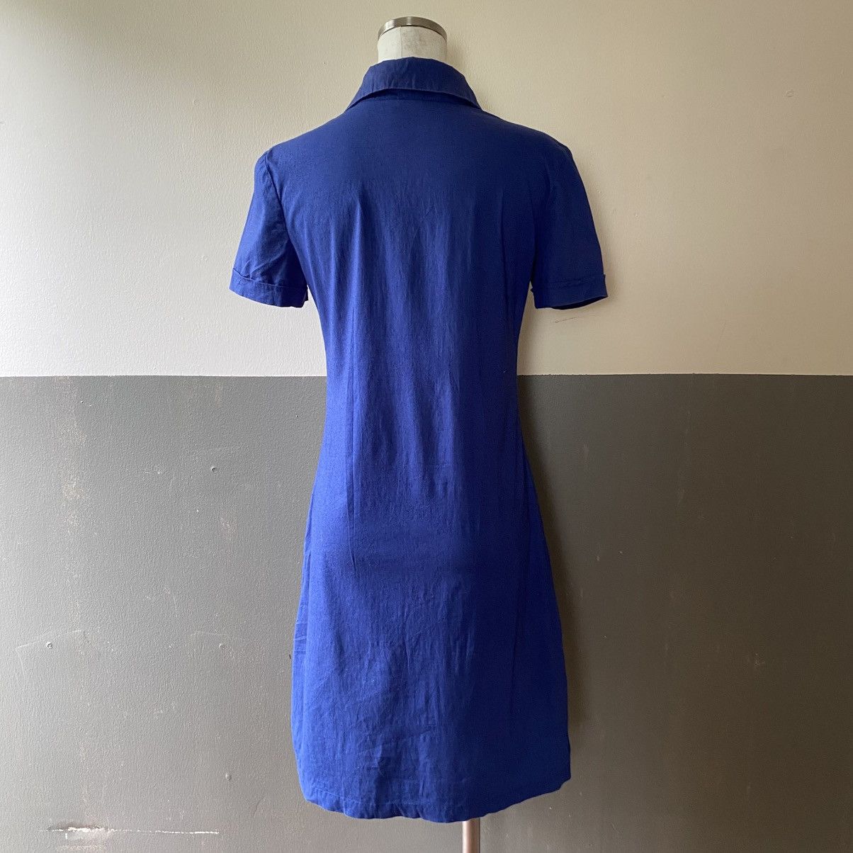 Isabel Marant ISABEL MARANT Royal Blue Short Sleeve Collared Dress Size M / US 6-8 / IT 42-44 - 3 Thumbnail
