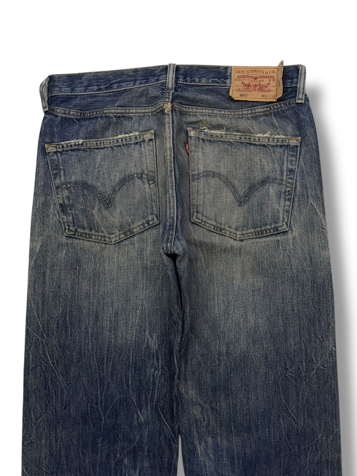 Levi's Vintage 00s Levi’s 501 Japan Exclusive Vintage Faded Denim Size US 32 / EU 48 - 5 Thumbnail