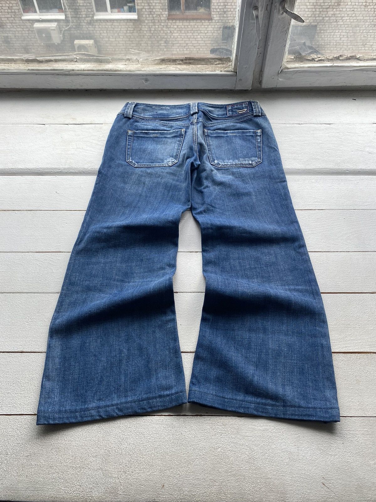 Diesel × Vintage 🔥Diesel Distressed Dirty Flared Bootcut Bell Blue Jeans y2k Size 32" / US 10 / IT 46 - 3 Thumbnail