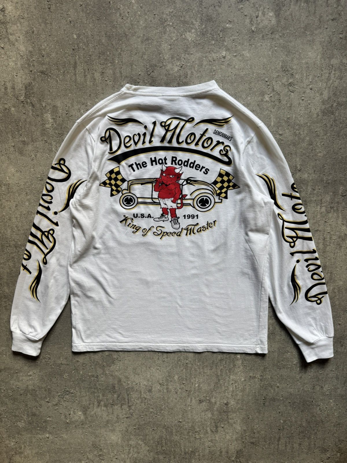 Changes Vintage Tedman Devil Motors Ted Company Hot Rod Long sleeve Size US M / EU 48-50 / 2 - 1 Thumbnail