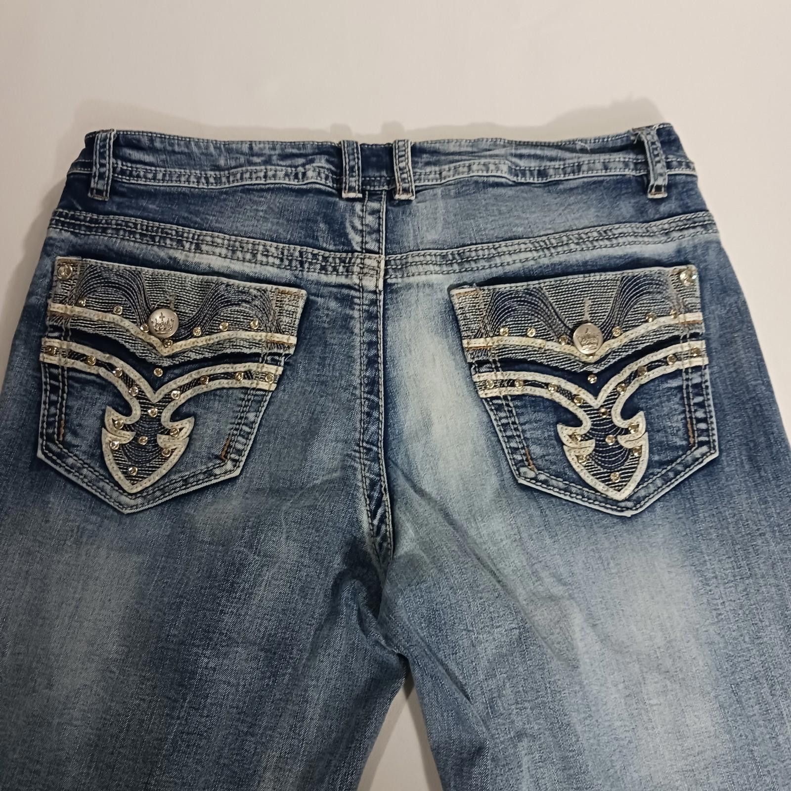 Other Rebel & Soul Women’s 12 Blue Distressed Skinny Jeans (31×30) Size 34" / US 12 / IT 48 - 9 Thumbnail