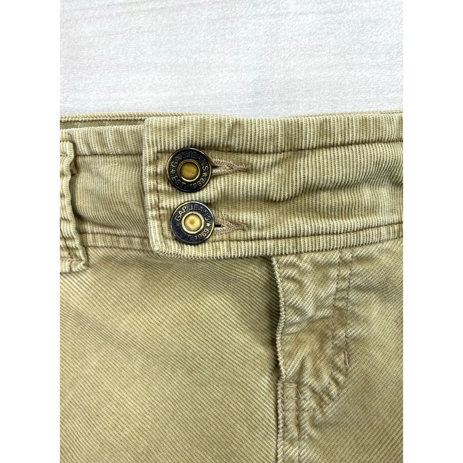 Gap VINTAGE Gap Corduroy Mini Skirt Sz 2 Tan Brown Casual Preppy 2000s Women Short Skirt Mens Womens Girls Size 26" / US 2 / IT 38 - 2 Thumbnail