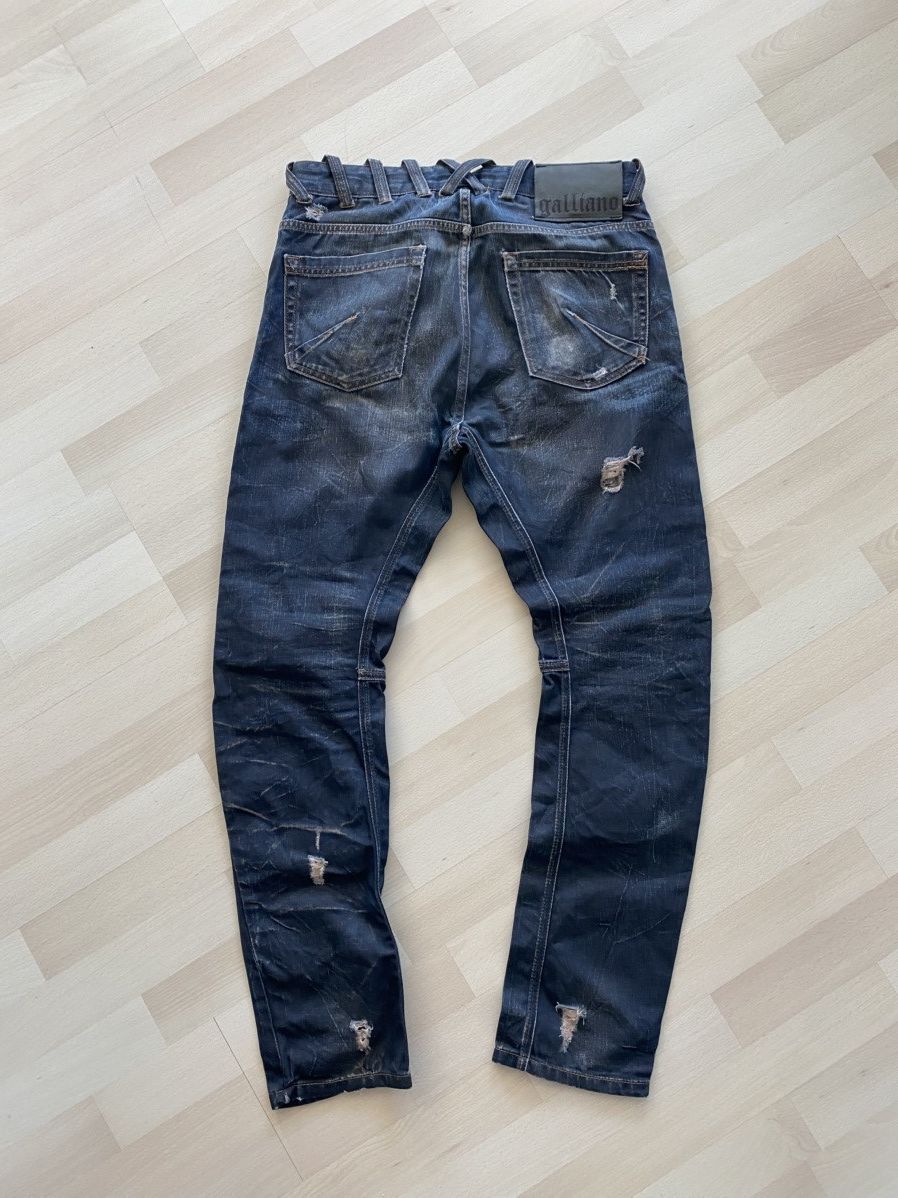 John Galliano John Galliano Distressed Dirt Raw Denim Jeans Size US 31 - 2 Thumbnail