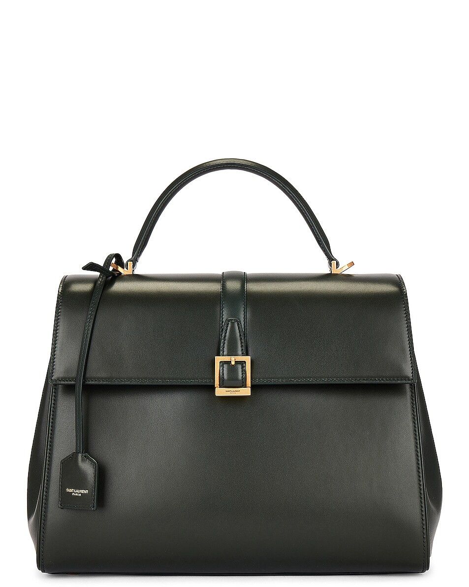 Saint Laurent Paris o1bcso1str0325 Size: OS/Bo Top Handle Velvet in Dark Green Size ONE SIZE - 2 Thumbnail