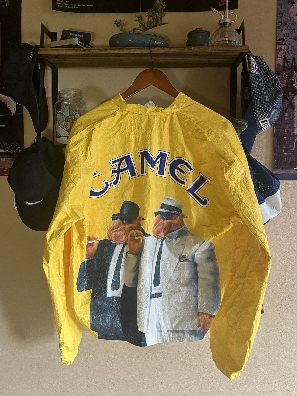 camel cigarettes windbreaker Joe Jacket Tyvek Jacket Vintage CAMEL 90s  Shopexile Camel Windbreaker, Joe Camel,1992,Jacket,Polyester/Nylon,New,Tobacco,Collectible |