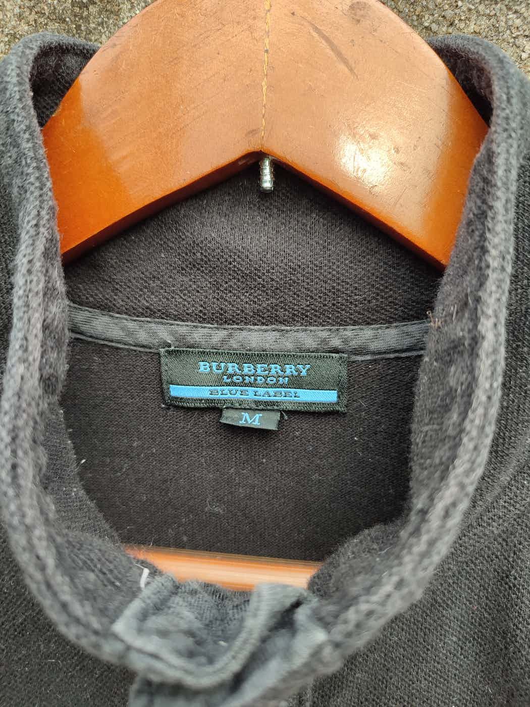 Burberry × Designer 🔥STEAL🔥Burberry London Blue Label Black Plain Polo Tee Size US S / EU 44-46 / 1 - 9 Thumbnail
