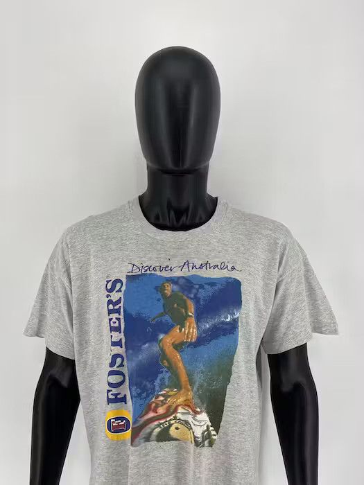 Budweiser 90s Made in Australia Fosters Beer Vintage Tee Shirt Travis Size US L / EU 52-54 / 3 - 1 Thumbnail