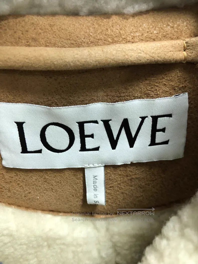 Loewe Loewe Front Zip Leather Pilot Jacket with Collar, Brown Size S / US 4 / IT 40 - 3 Thumbnail