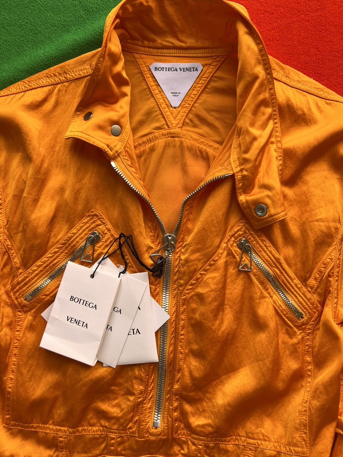 Bottega Veneta XS -S Bottega Veneta Fluid Satin Parka Dress Orange 36 shirt Size XS / US 0-2 / IT 36-38 - 5 Thumbnail