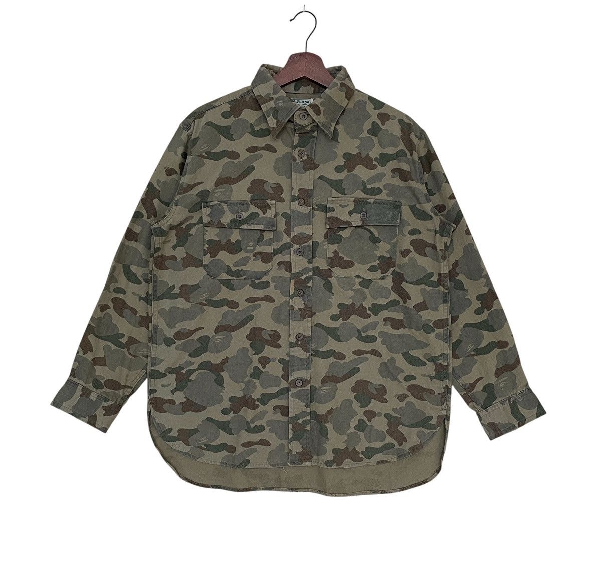 Vintage Japanese Brand Bathing Ape Camouflage Shirt 1990s