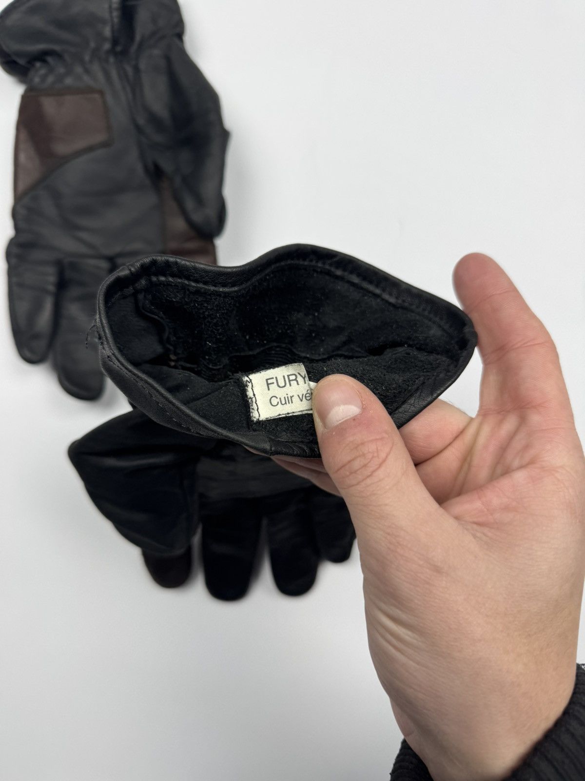 Vintage Vintage Biker Leather Gloves Size 36 - 5 Thumbnail