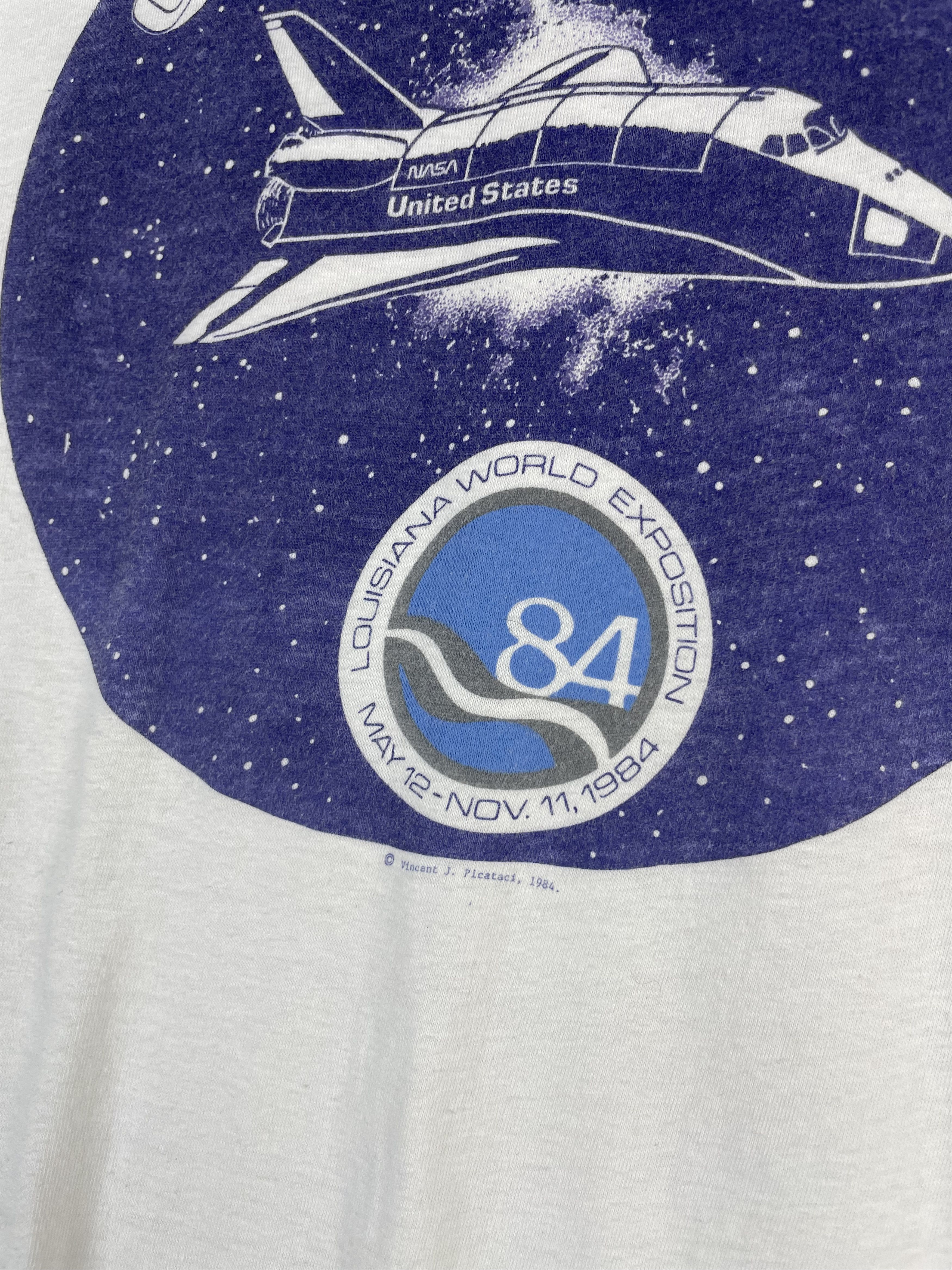 NASA NASA Vintage White Tee 1984 Size US XL / EU 56 / 4 - 4 Thumbnail