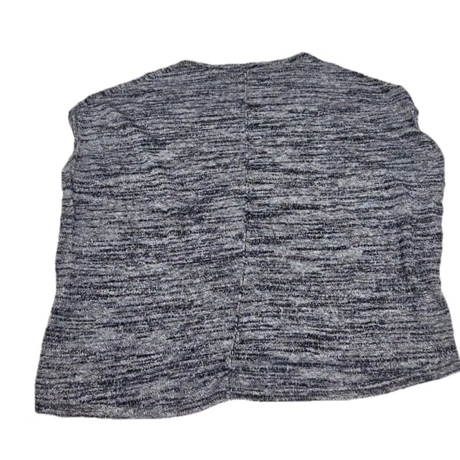 J. Jill J. Jill Blouse Shirt Linen Cotton Top L Gray Marled Boat Neck Cap Sleeve Relaxed Women Regular Beige? Size L / US 10 / IT 46 - 8 Thumbnail