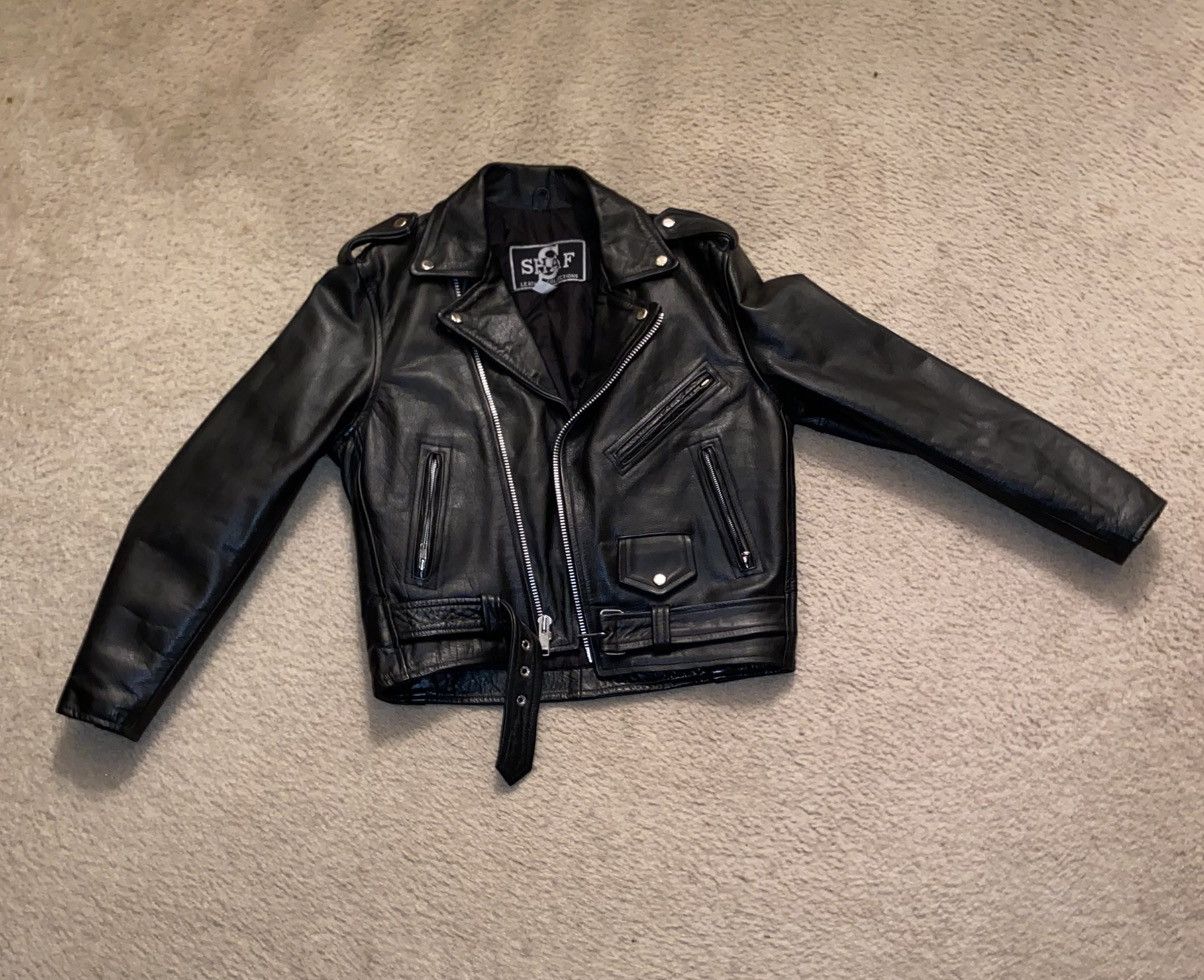 Vintage Shaf Leather Collections 2005 Leather Motorcycle Jacket Size S / US 4 / IT 40 - 2 Thumbnail