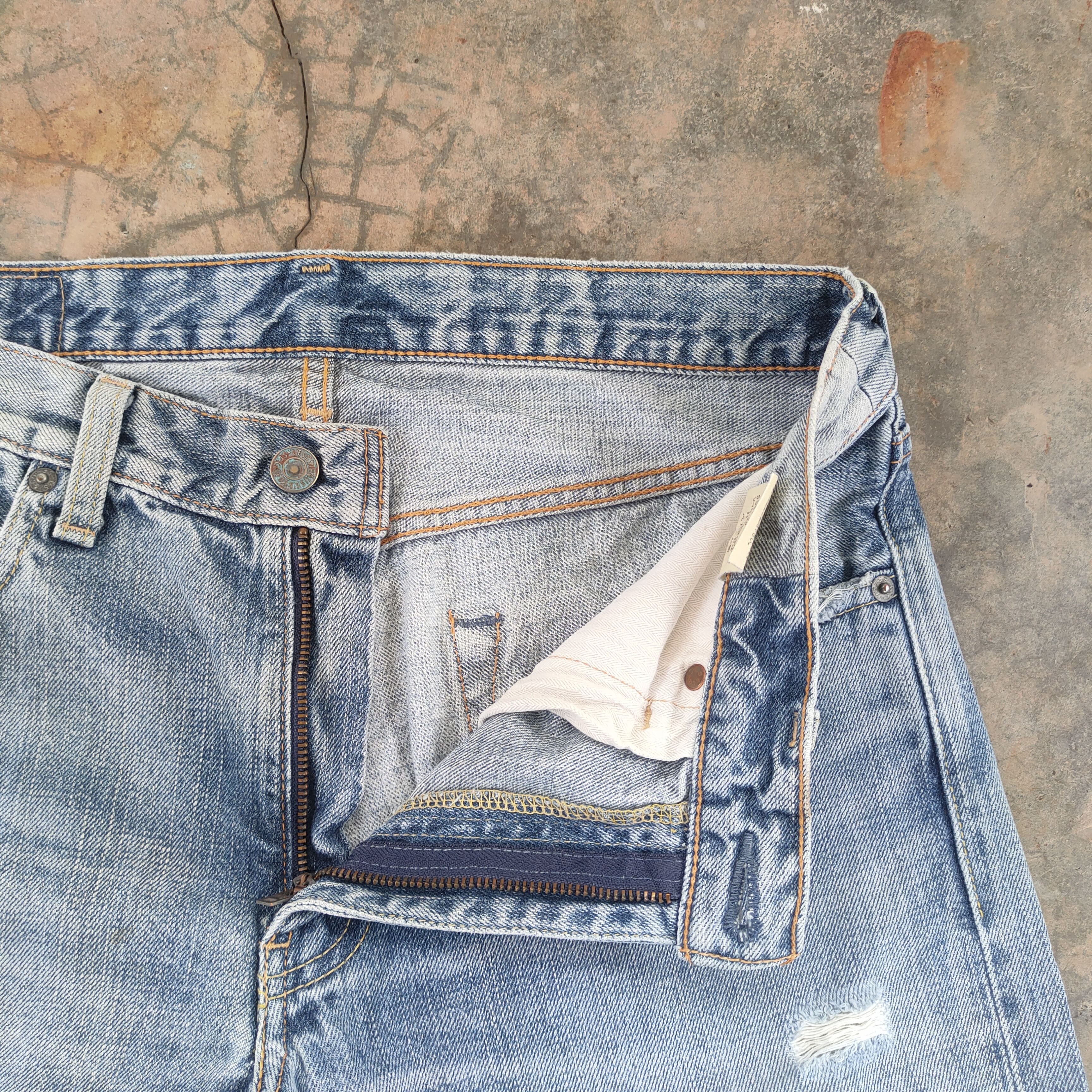 Jean W32×33 VINTAGE LEVI'S 505 FADED WASH DISTRESSED JEANS PANTS Size US 32 / EU 48 - 6 Thumbnail
