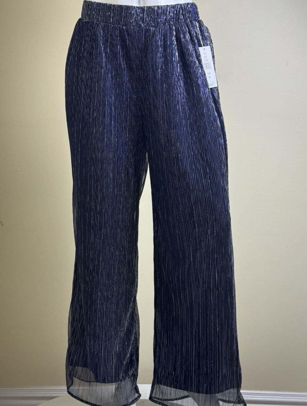 JM Collection Women Sparkle Blue JM Studio by John Meyer Pant Size 34" / US 12 / IT 48 - 2 Thumbnail