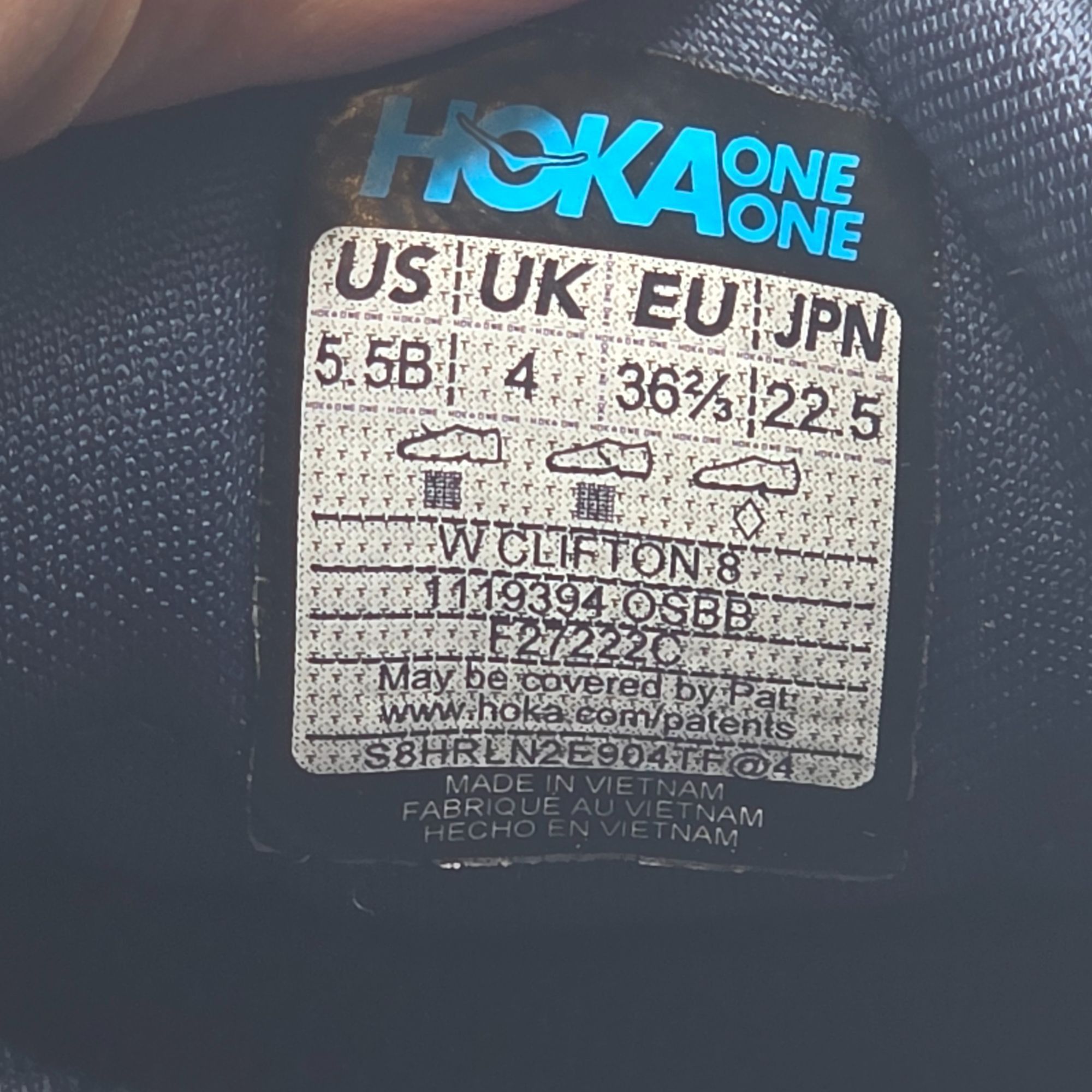 Hoka Hoka One One Clifton 8 Womens Size 5.5 B Blue Athletic Shoes Size US 5.5 / IT 35.5 - 6 Thumbnail