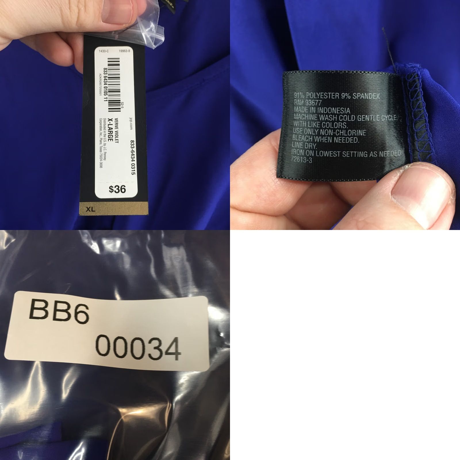 Worthington Worthington Blouse Womens XL Blue Button Front Long Sleeve V Neck Casual Top NEW Size XL / US 12-14 / IT 48-50 - 9 Thumbnail