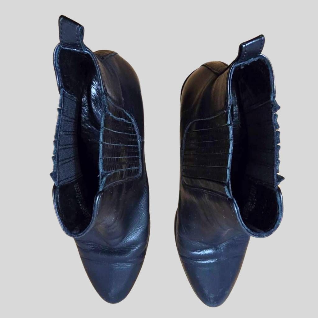 J.Crew J.Crew Black Leather Chelsea Ankle Boots Women’s Size 6.5 Po Size US 6.5 / IT 36.5 - 9 Thumbnail