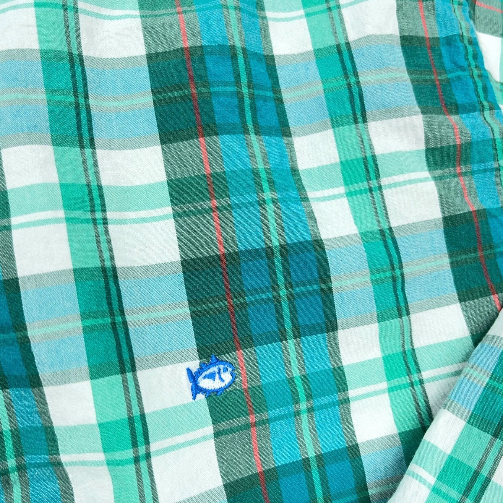 Southern Tide Southern Tide Shirt Men Medium Green Plaid Button-Up Poplin Dress Casual Fish Size US M / EU 48-50 / 2 - 4 Thumbnail
