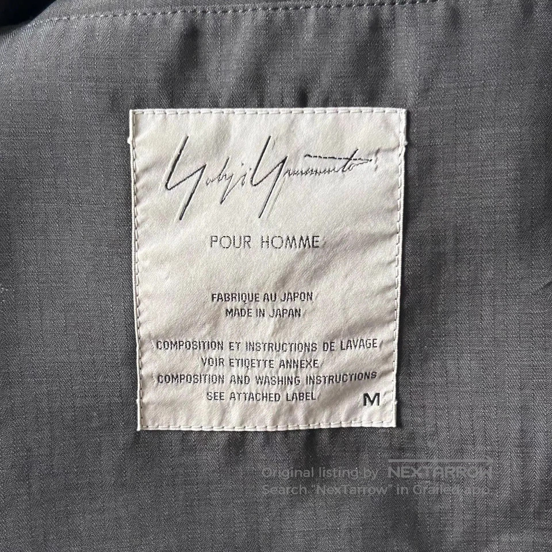 Yohji Yamamoto Black Button. Size US M / EU 48-50 / 2 - 5 Thumbnail