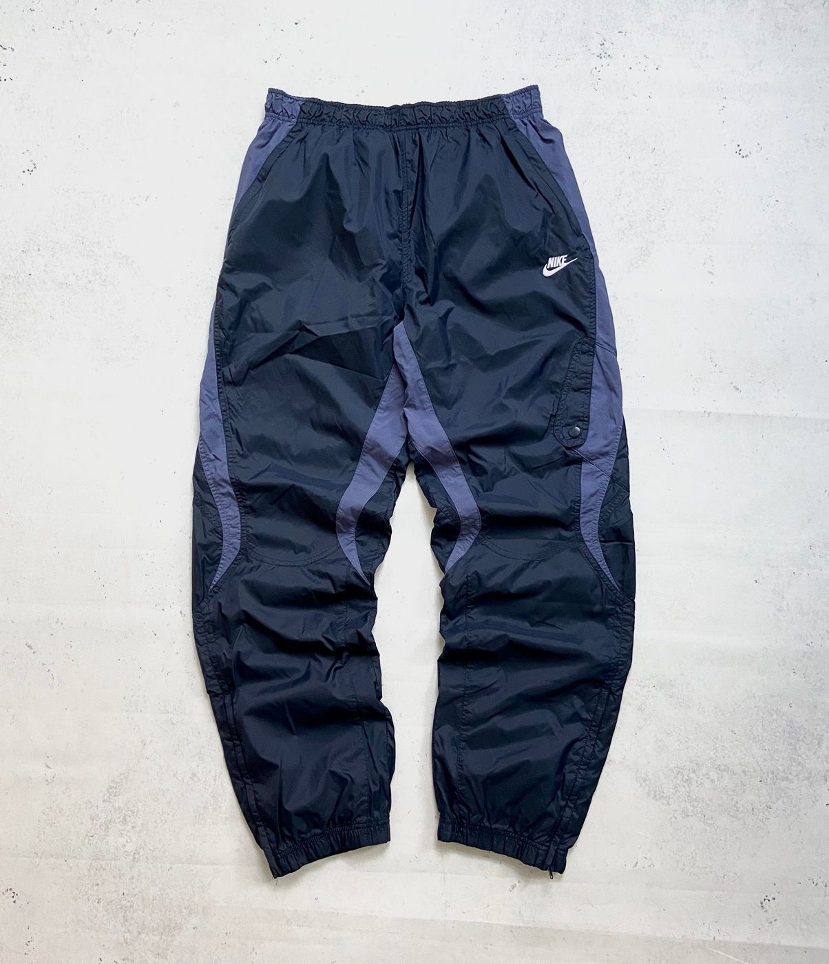 Pre-owned Nike X Vintage Nike Track Vintage Drill Pants Y2k Baggy Gorpcore Joggers In Blue