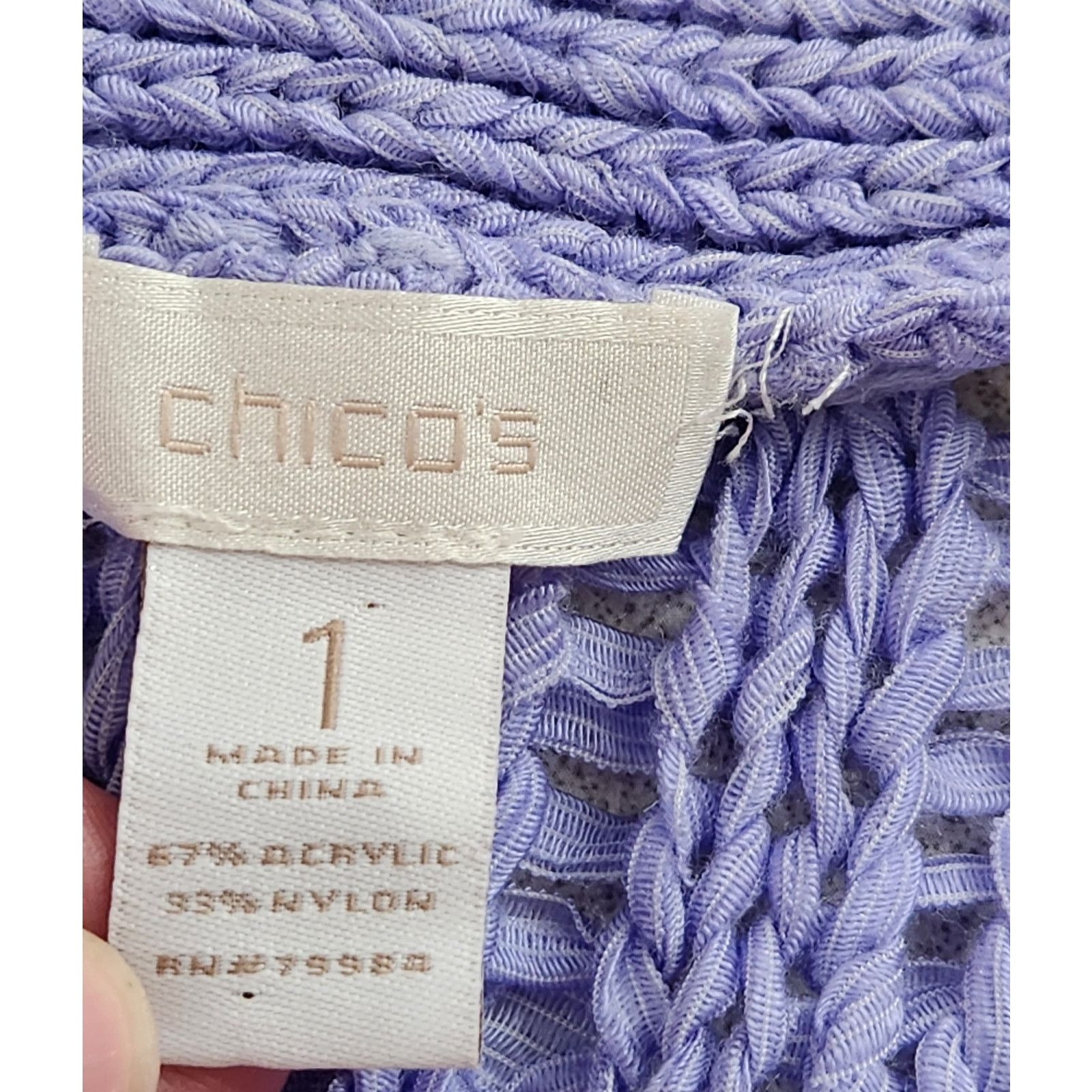 Other Chico's Light Purple Open Front Knit Cardigan Sweater 1 M Size M / US 6-8 / IT 42-44 - 5 Thumbnail
