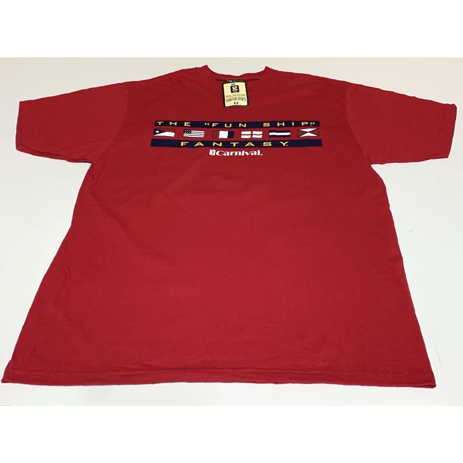 Vintage Gear For Sports Carnival Fantasy The Fun Ship Red Graphic T Shirt L Men Crew Neck Short Sleeve NWT Ship Cruise Theme Size US L / EU 52-54 / 3 - 2 Thumbnail