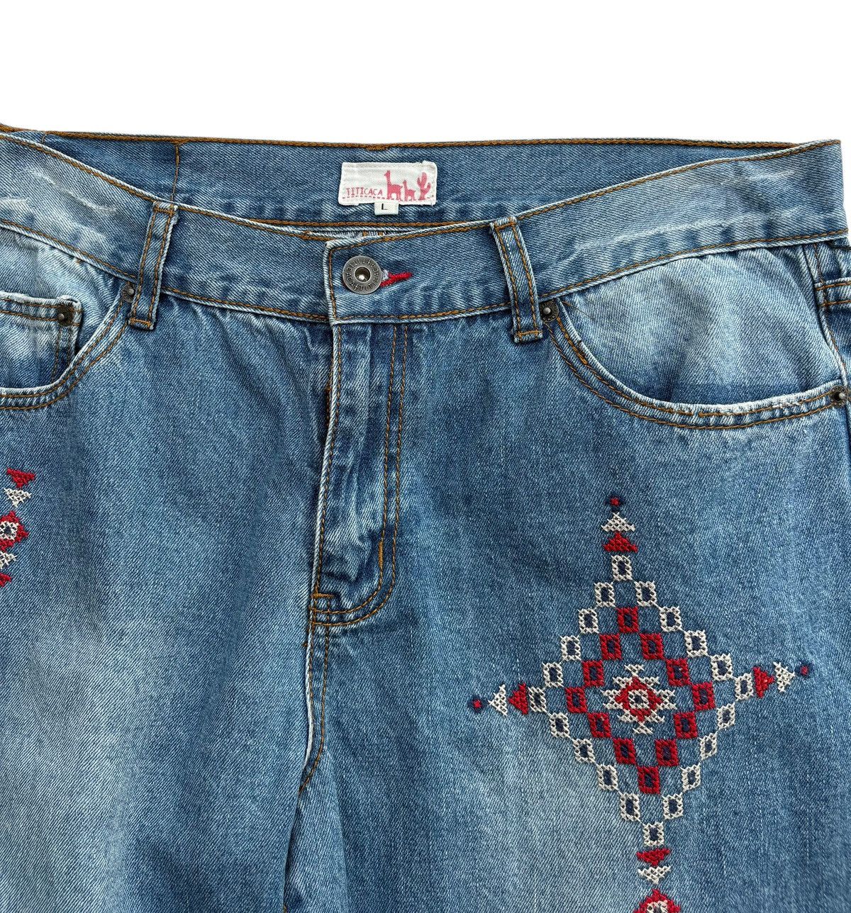 Native Titicaca Embroidery Native Denim Pants Size US 32 / EU 48 - 5 Thumbnail