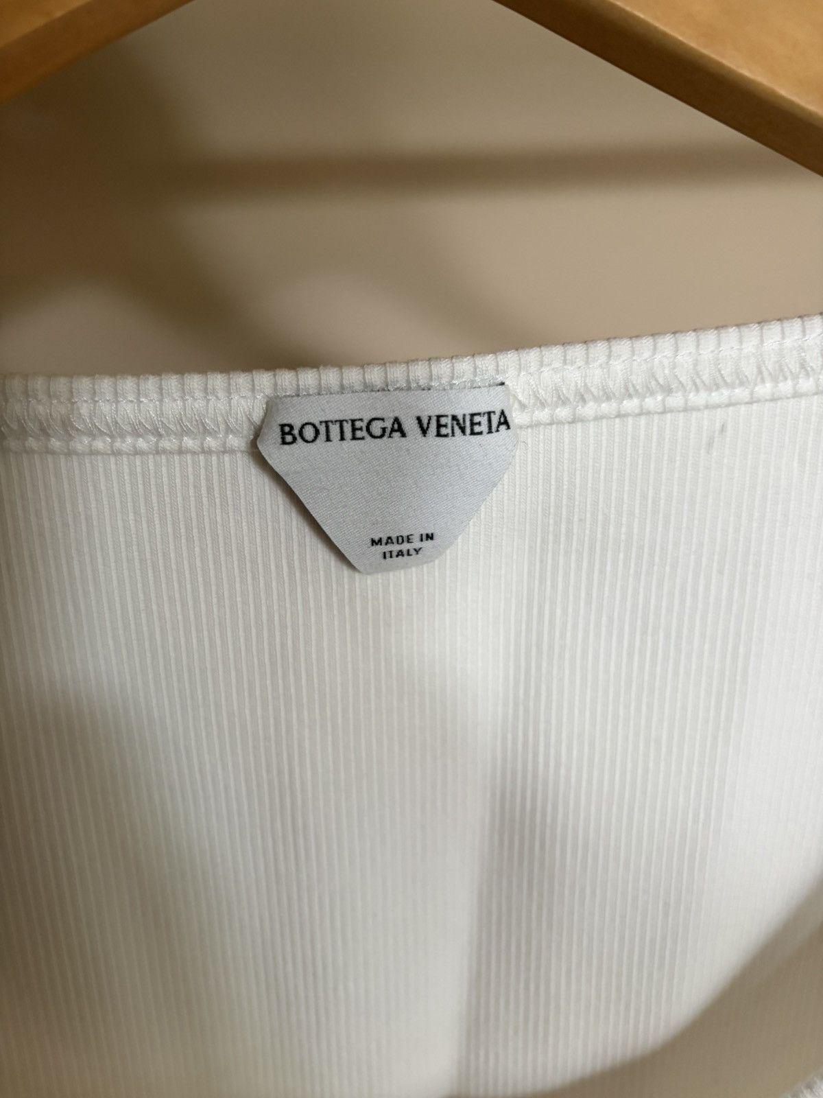 Bottega Veneta Bottega Veneta White ribbed Tank Top vest brand new large Size US L / EU 52-54 / 3 - 3 Thumbnail